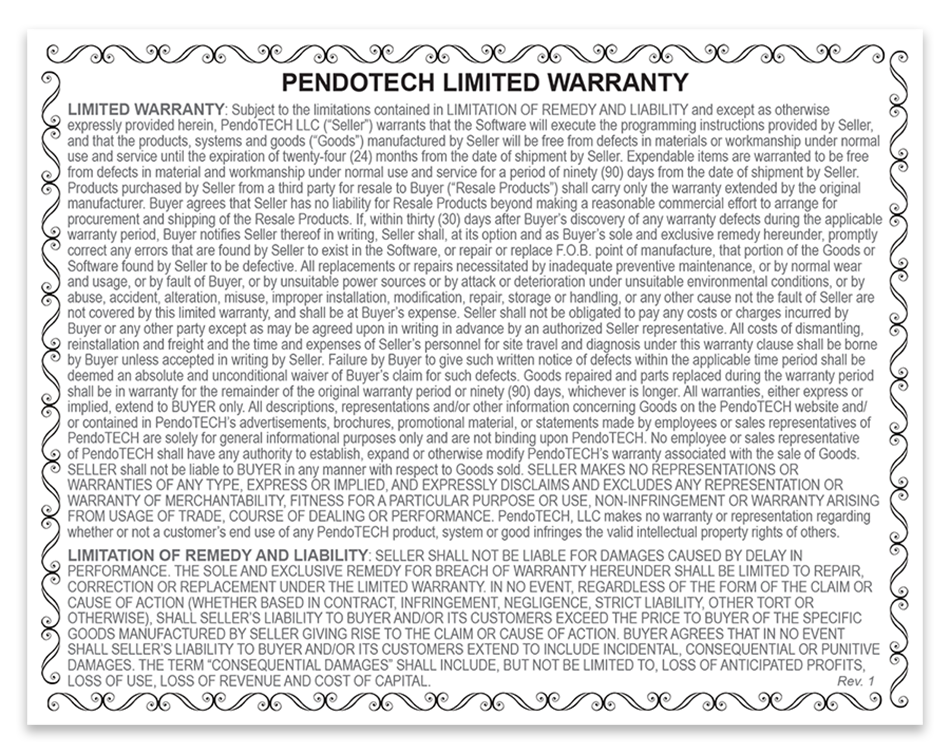 pendotech-limited-warranty